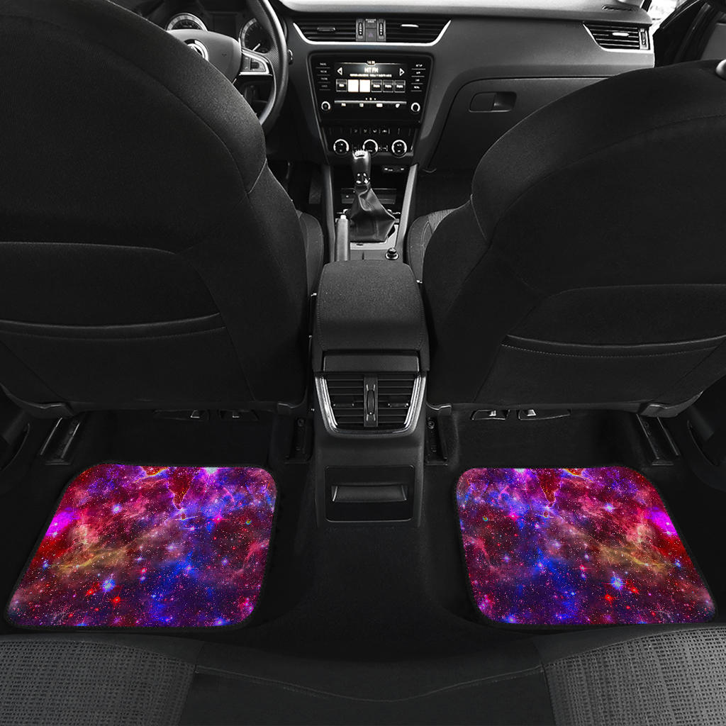 Red Purple Nebula Galaxy Space Print Front And Back Car Floor Mats/ Front Car Mat