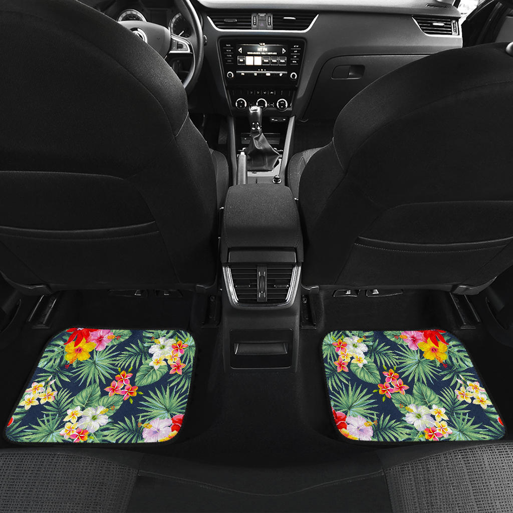 Summer Tropical Hawaii Pattern Print Front And Back Car Floor Mats/ Front Car Mat