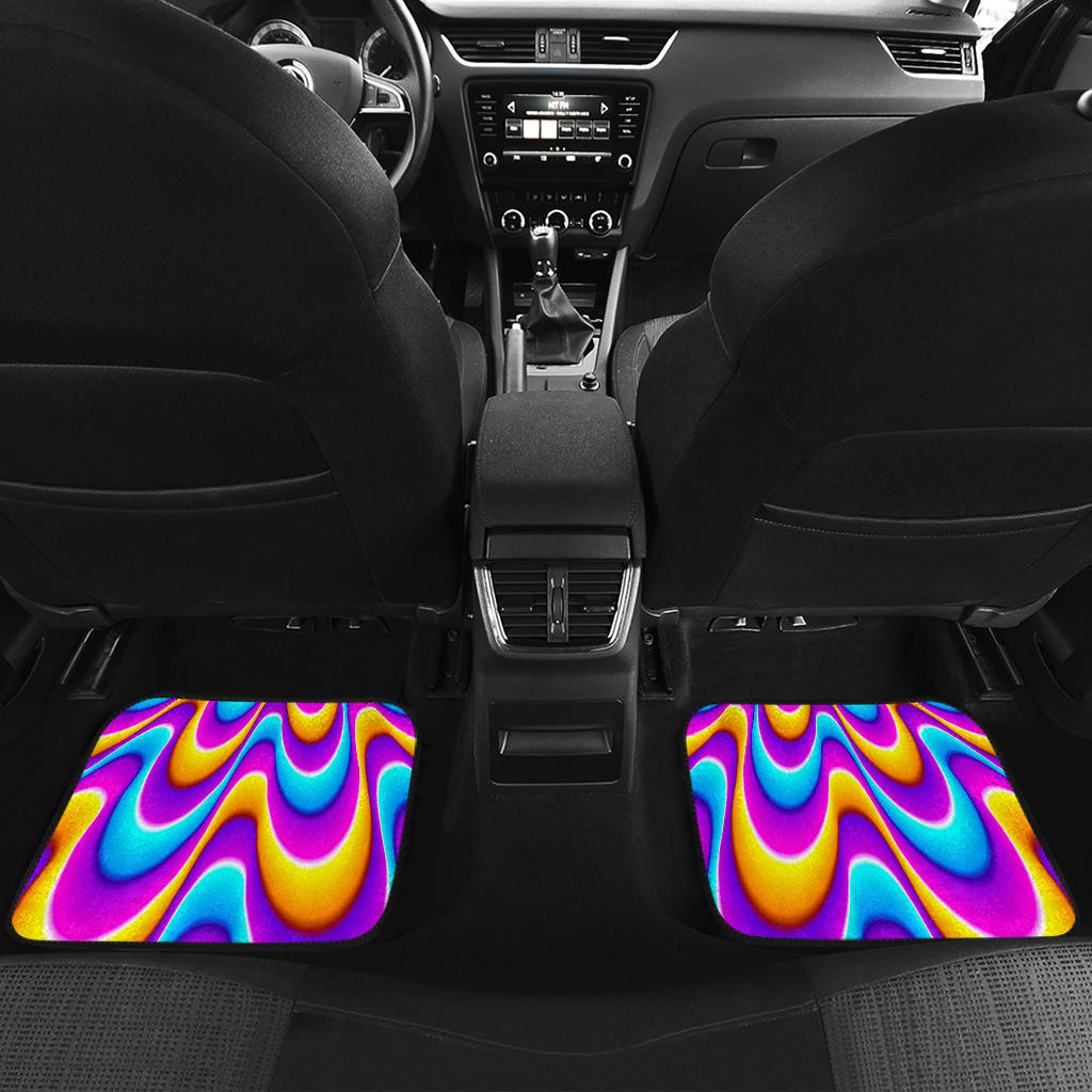 Splashing Colors Moving Optical Illusion Front And Back Car Floor Mats/ Front Car Mat