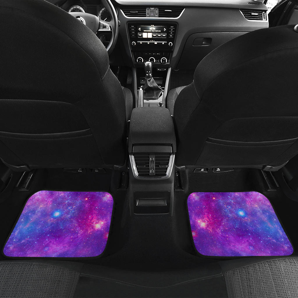 Purple Stardust Cloud Galaxy Space Print Front And Back Car Floor Mats/ Front Car Mat