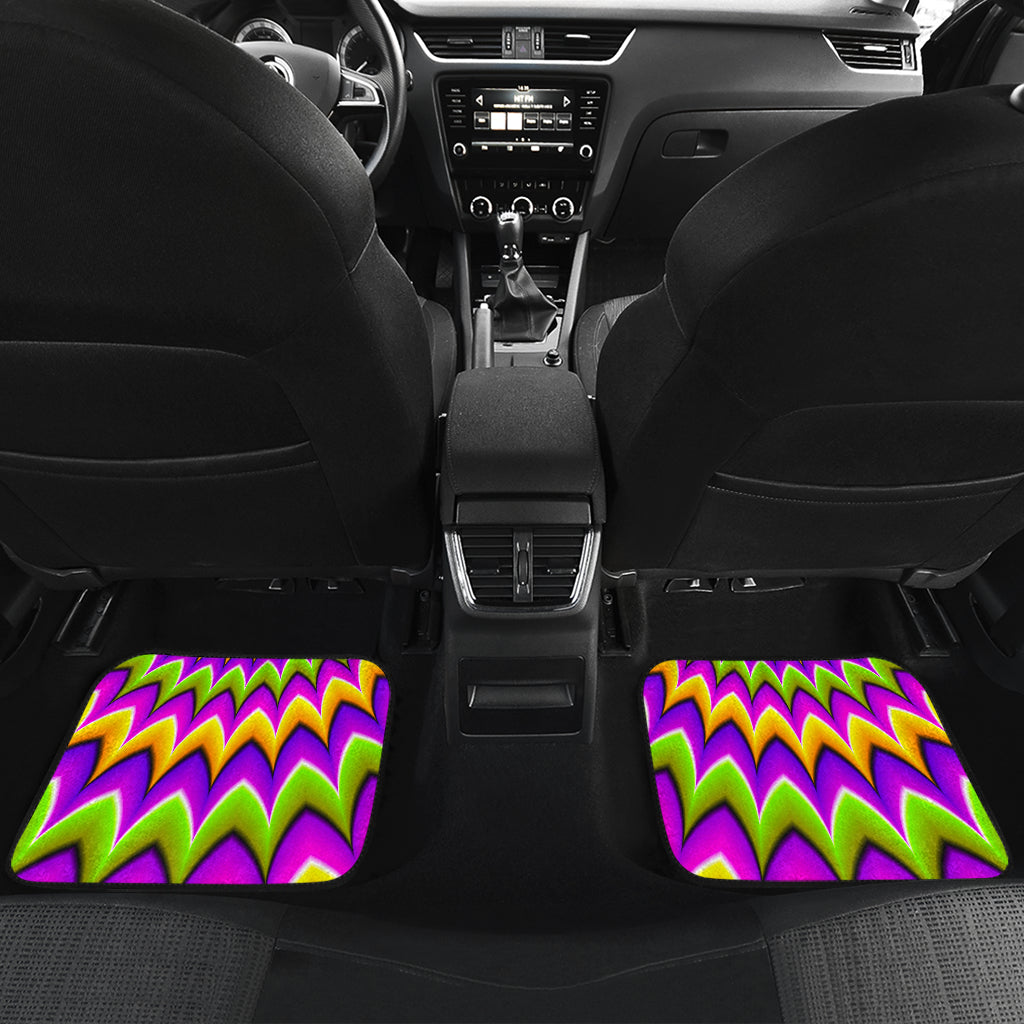 Twisted Colors Moving Optical Illusion Front And Back Car Floor Mats/ Front Car Mat