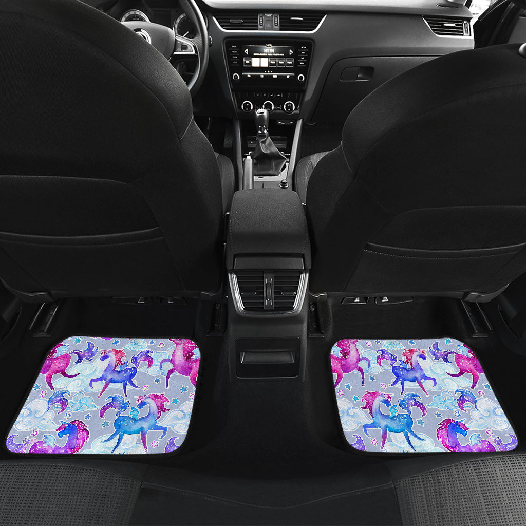 Unicorn Paradise Pattern Print Front And Back Car Floor Mats/ Front Car Mat