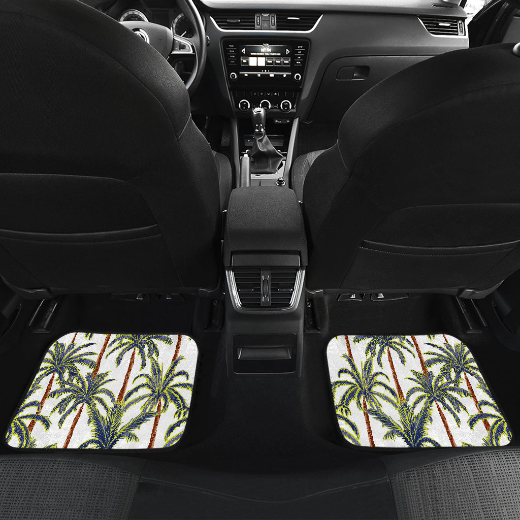 Vintage Palm Tree Beach Pattern Print Front And Back Car Floor Mats/ Front Car Mat