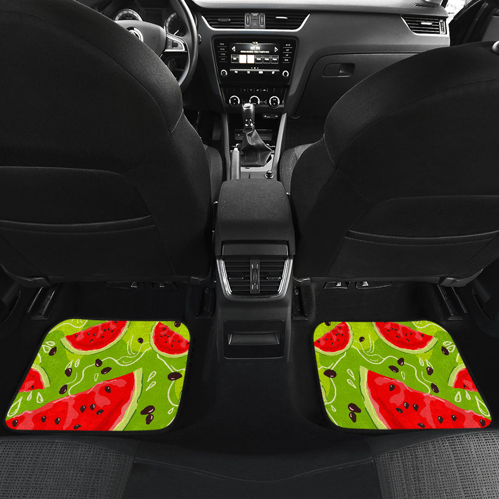 Yummy Watermelon Pieces Pattern Print Front And Back Car Floor Mats/ Front Car Mat