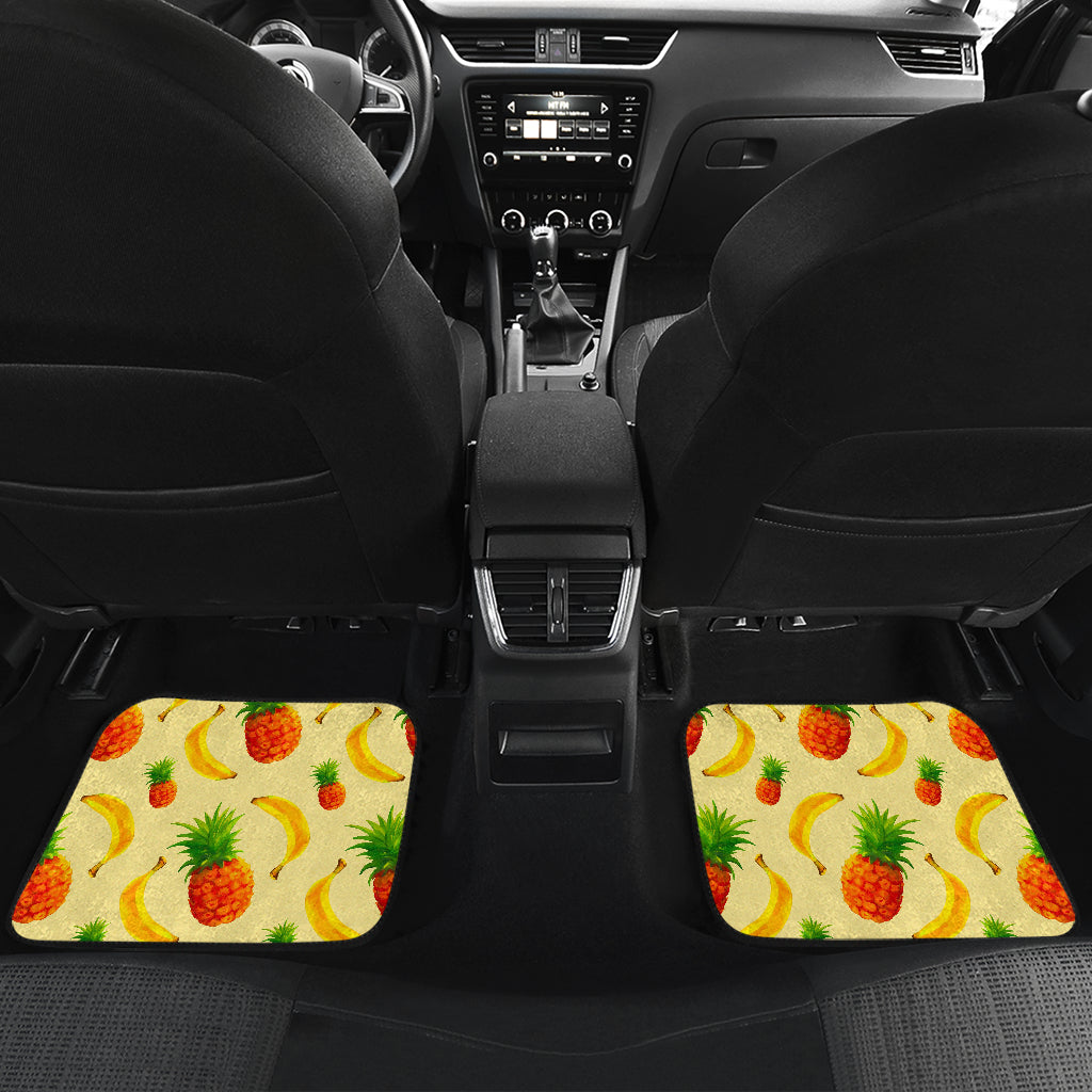 Banana Pineapple Pattern Print Front And Back Car Floor Mats/ Front Car Mat