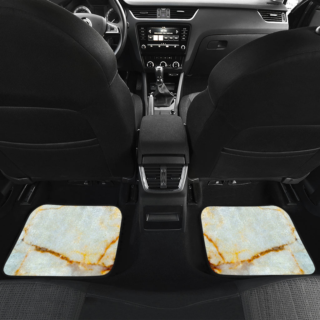 Natural Gold Marble Print Front And Back Car Floor Mats/ Front Car Mat