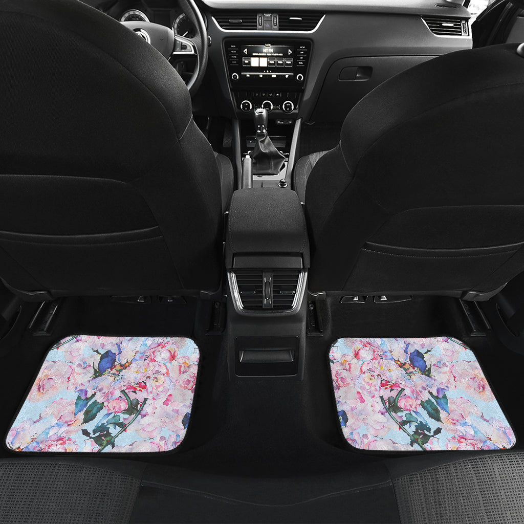 Blossom Floral Flower Pattern Print Front And Back Car Floor Mats/ Front Car Mat