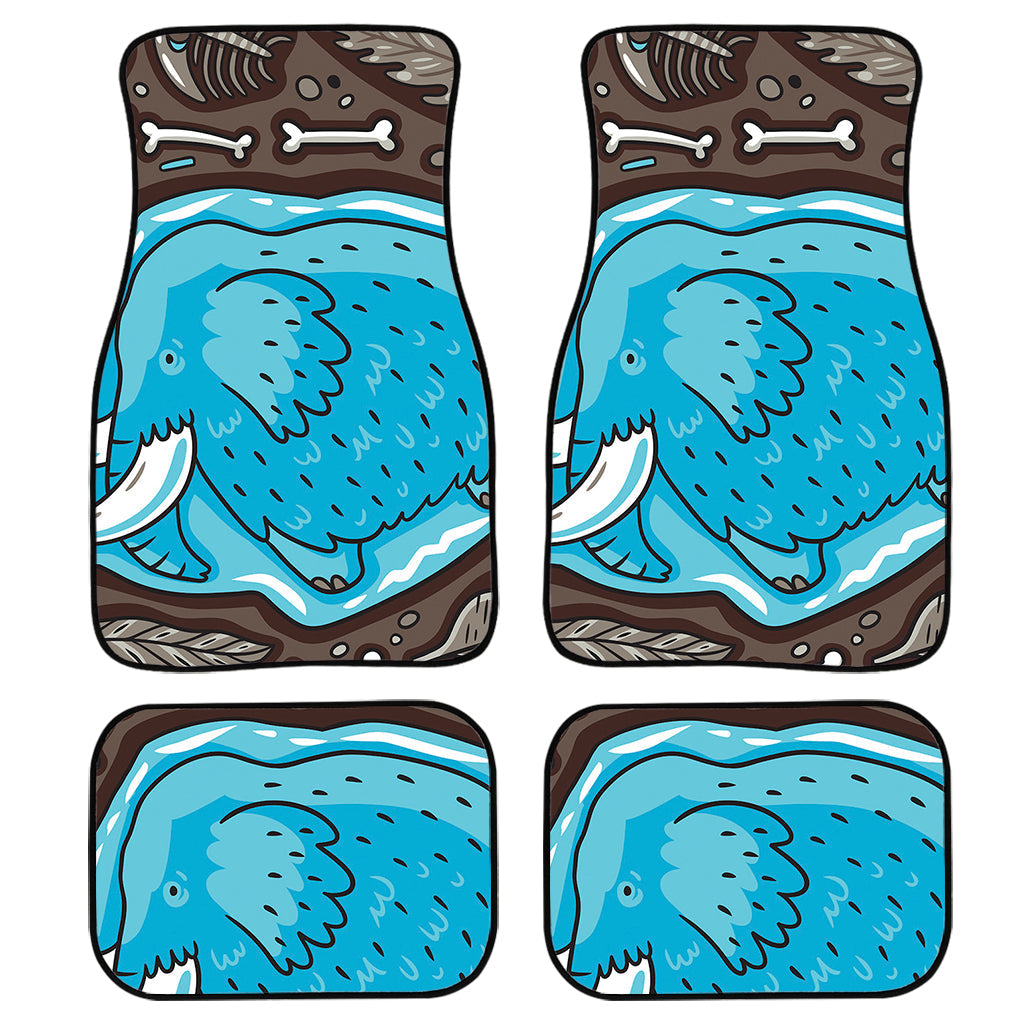 Frozen Mammoth And Fossil Print Front And Back Car Floor Mats/ Front Car Mat