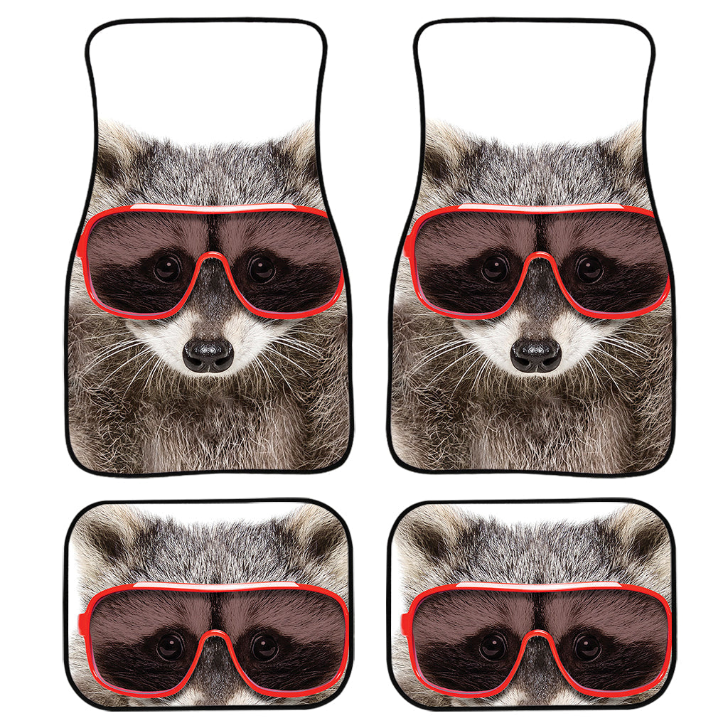 Funny Raccoon Print Front And Back Car Floor Mats/ Front Car Mat