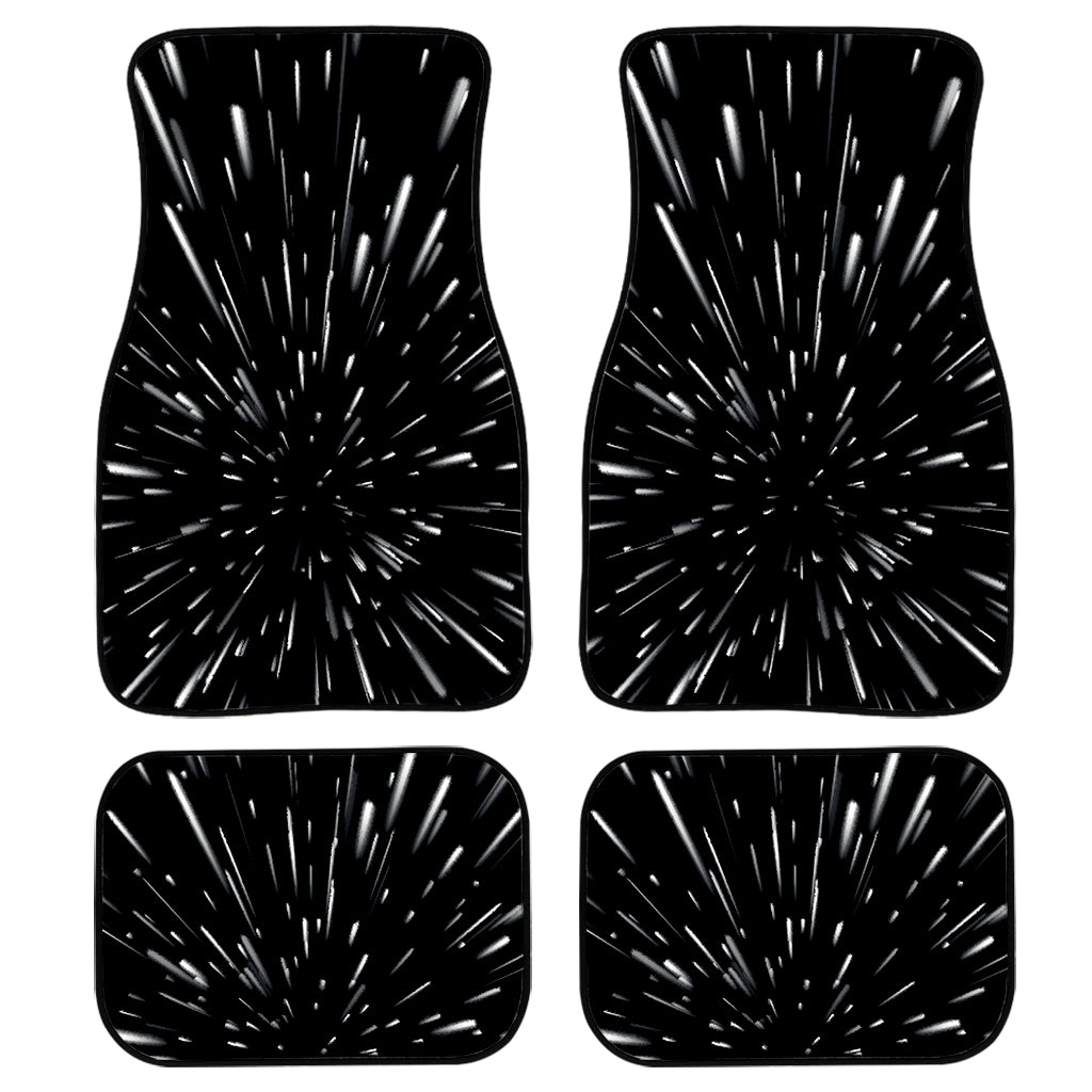 Galaxy Hyperspace Print Front And Back Car Floor Mats/ Front Car Mat