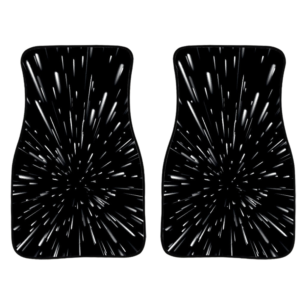Galaxy Hyperspace Print Front And Back Car Floor Mats/ Front Car Mat