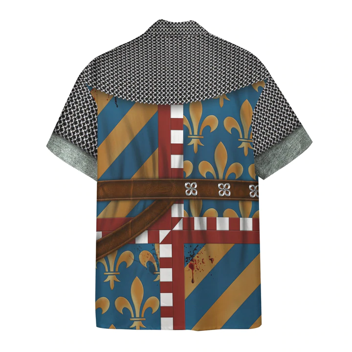 3D French Cavalier Custom Short Sleeve Shirt/ Hawaiian shirt for men/ women
