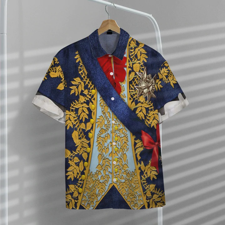 3D Louis XV Custom hawaiian Short Sleeve Shirt/ Hawaiian shirt for men/ women
