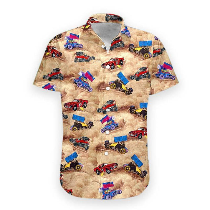 Lovelypod - 3D Dirt Track Racing Hawaiian Shirt for men and women