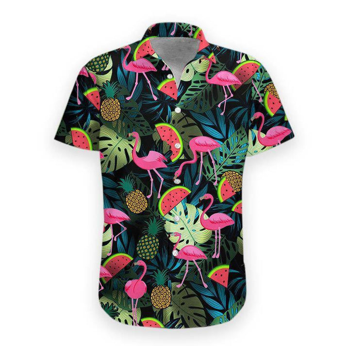 Lovelypod - 3D Flamingo Hawaii Shirt/ Hawaiian Shirts for Men Short Sleeve Aloha Beach Shirt