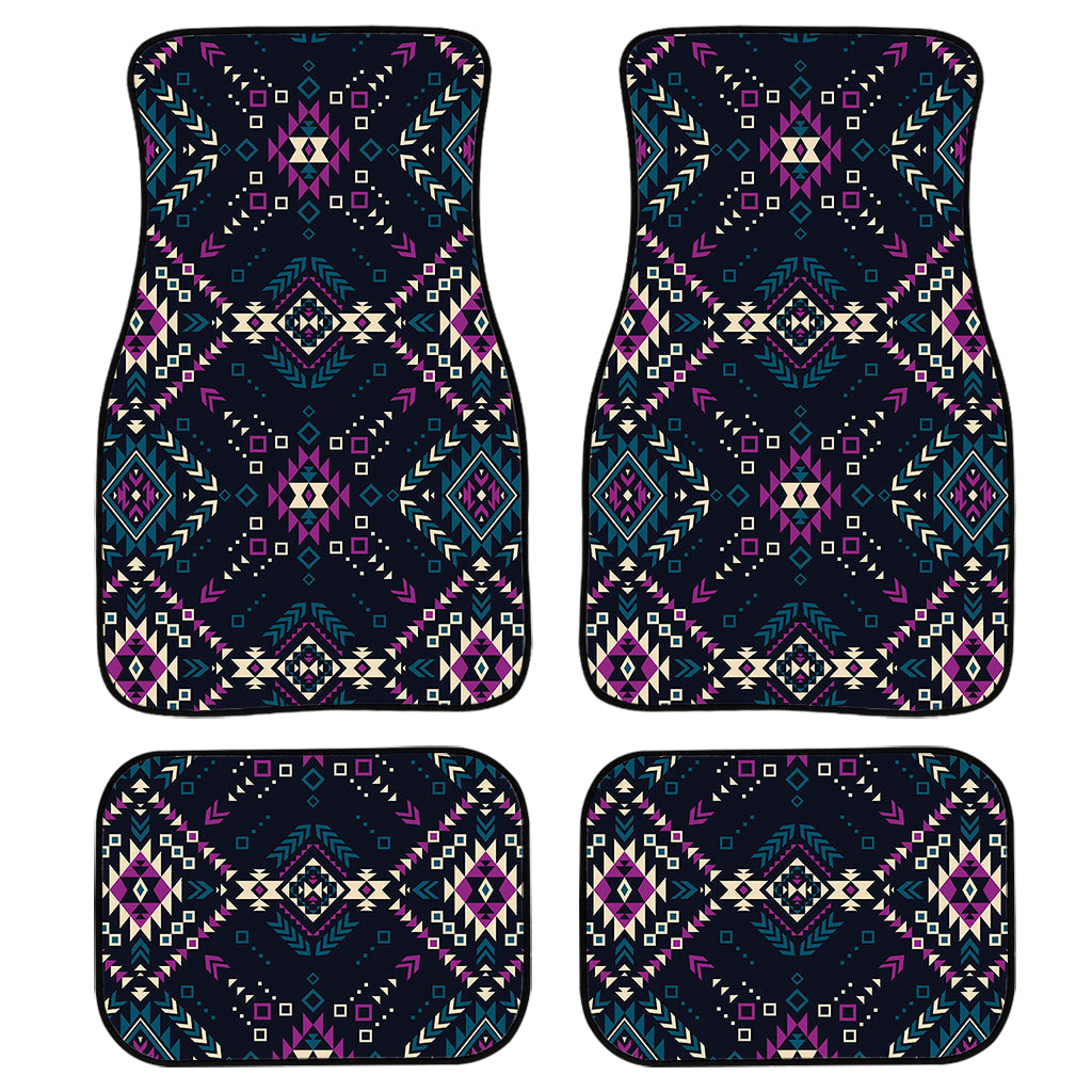 Geometric Ethnic Navajo Pattern Print Front And Back Car Floor Mats/ Front Car Mat