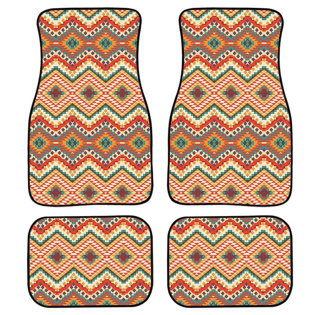 Geometric Navajo Pattern Print Front And Back Car Floor Mats/ Front Car Mat