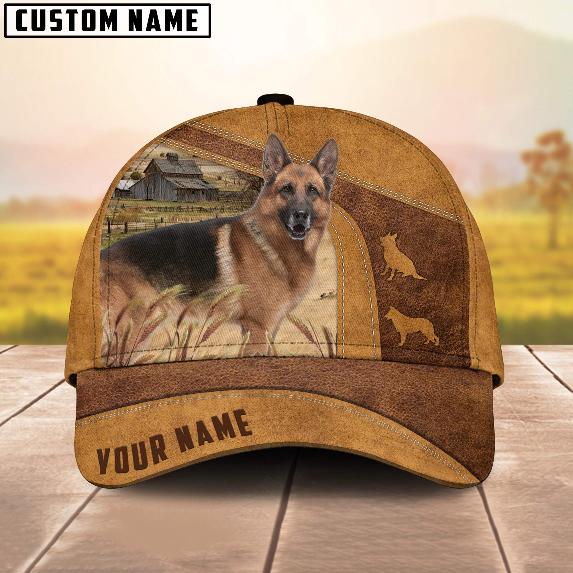 Custom Name German Shepherd Cap/ Dog Hat/ Animal Baseball Hat/ Cap Hat For Dog Lover