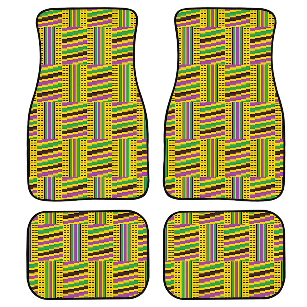 Ghana Kente Pattern Print Front And Back Car Floor Mats/ Front Car Mat