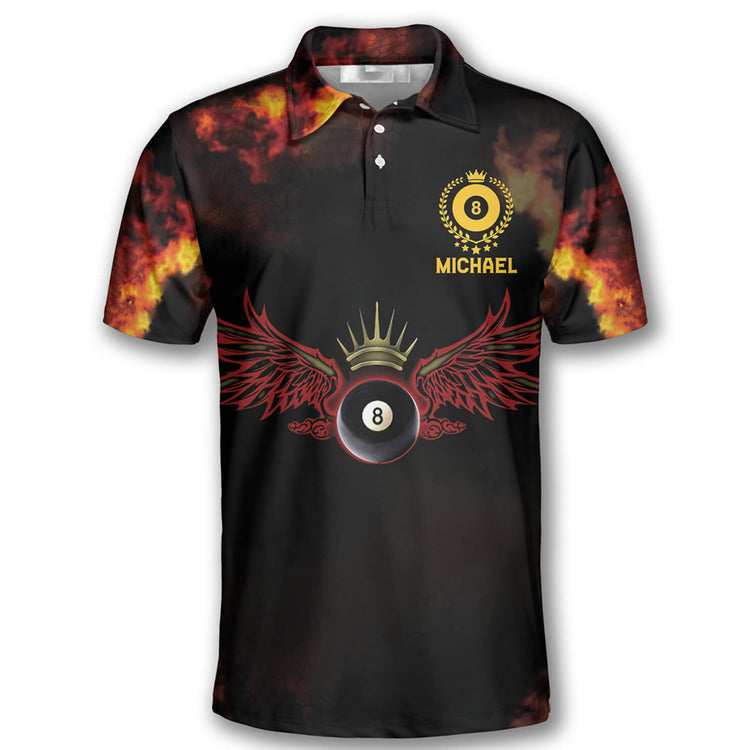 On the Snap Custom Billiard Shirts for Men/ Custom Billiard Shirts for Team/ Billiard Polo Shirts