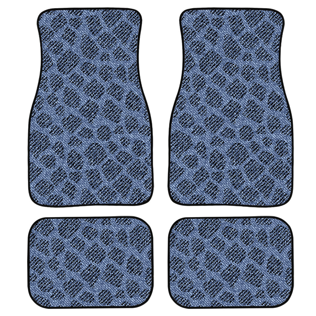 Giraffe Denim Jeans Pattern Print Front And Back Car Floor Mats/ Front Car Mat