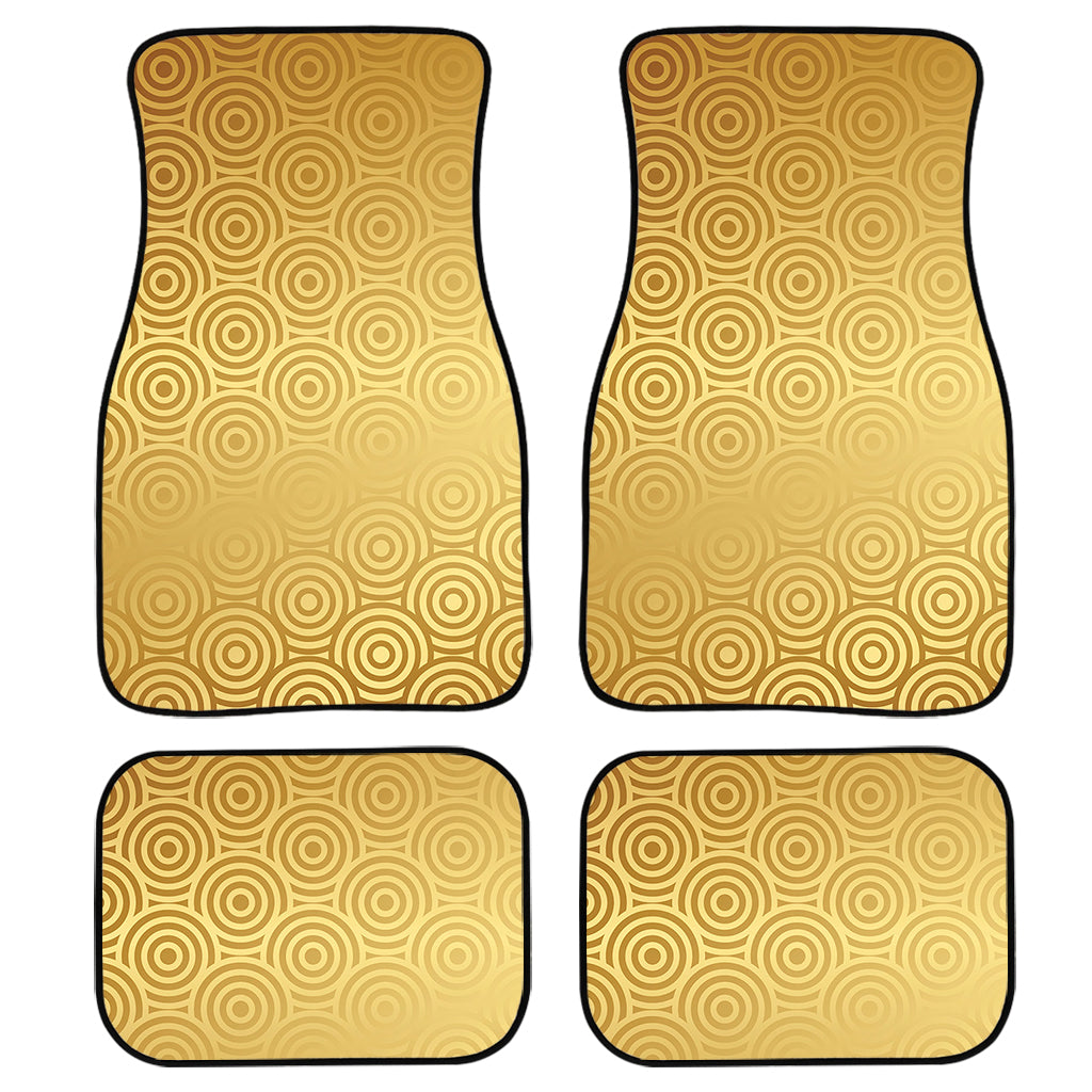 Gold Chinese Pattern Print Front And Back Car Floor Mats/ Front Car Mat