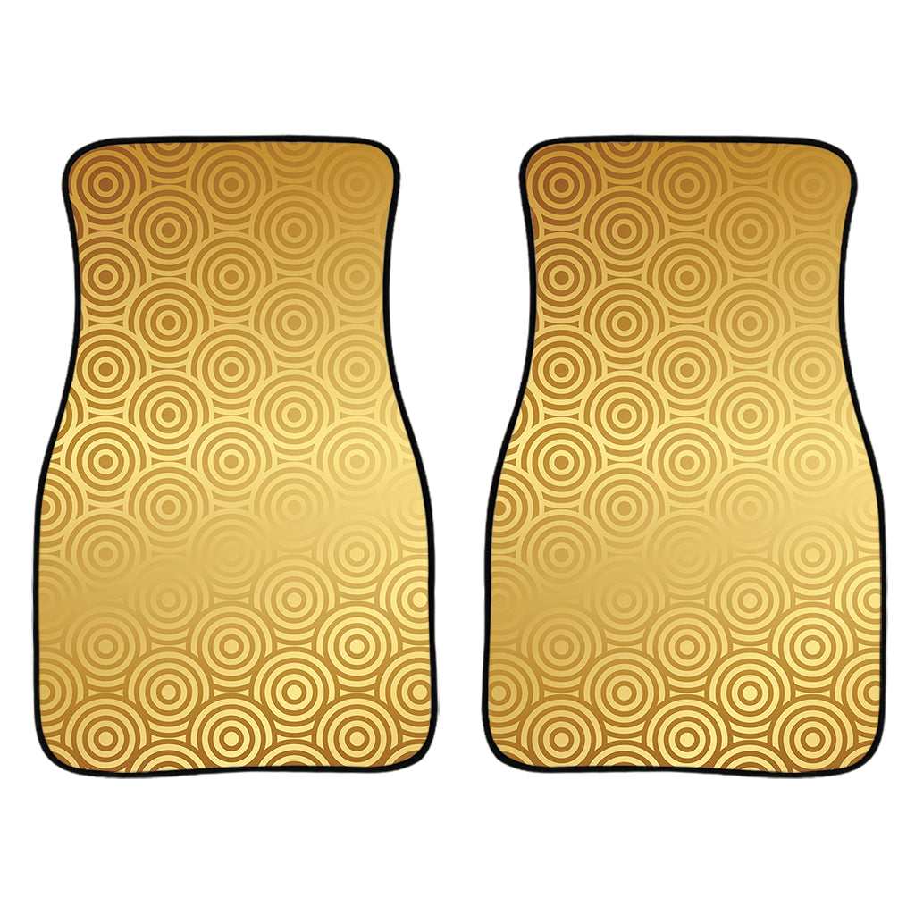 Gold Chinese Pattern Print Front And Back Car Floor Mats/ Front Car Mat