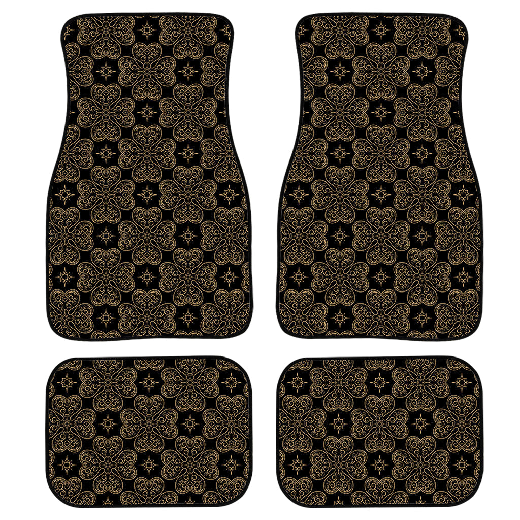 Gold Clover St. Patrick''S Day Print Front And Back Car Floor Mats/ Front Car Mat