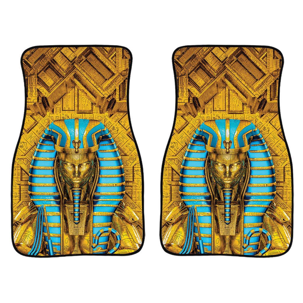 Golden Egyptian Pharaoh Print Front And Back Car Floor Mats/ Front Car Mat