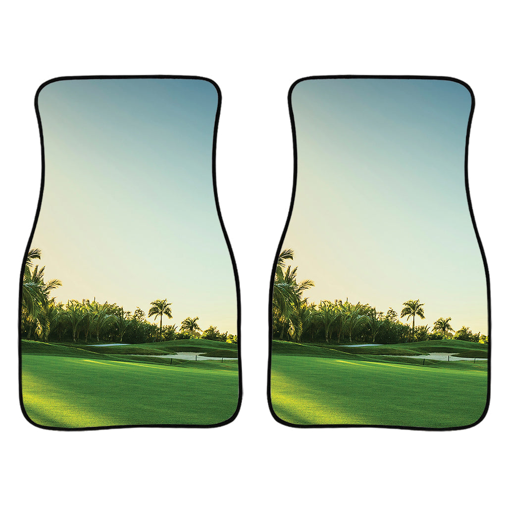 Golf Course Print Front And Back Car Floor Mats/ Front Car Mat