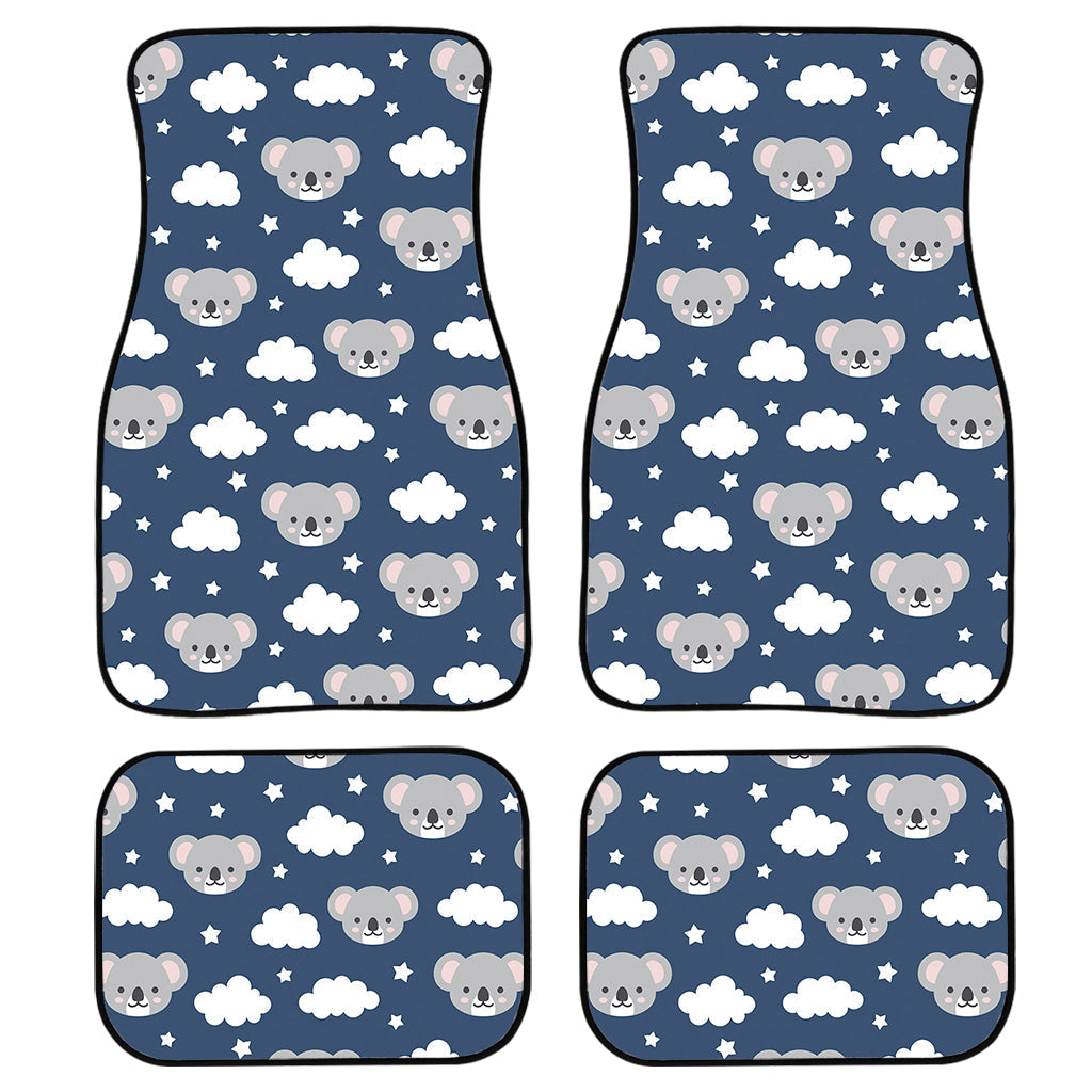 Good Night Koala Pattern Print Front And Back Car Floor Mats/ Front Car Mat