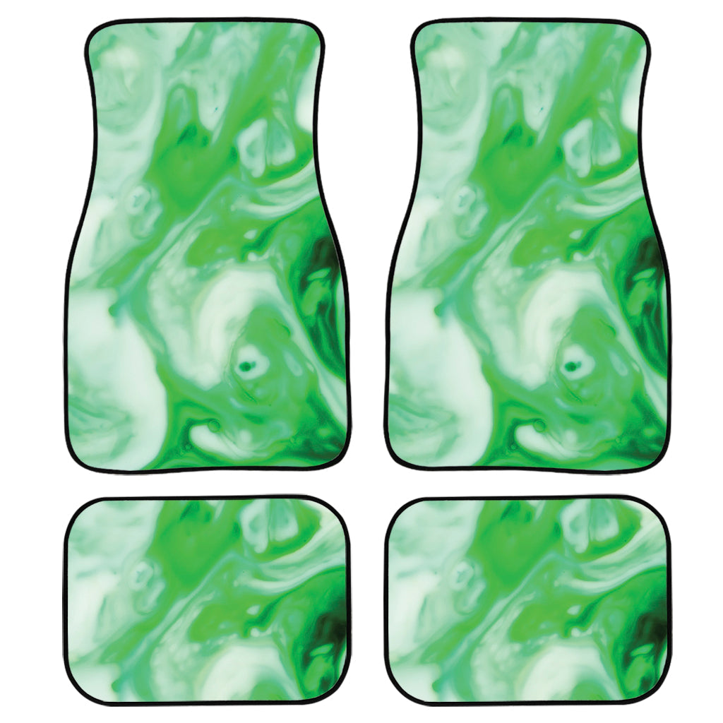 Green Acid Melt Print Front And Back Car Floor Mats/ Front Car Mat