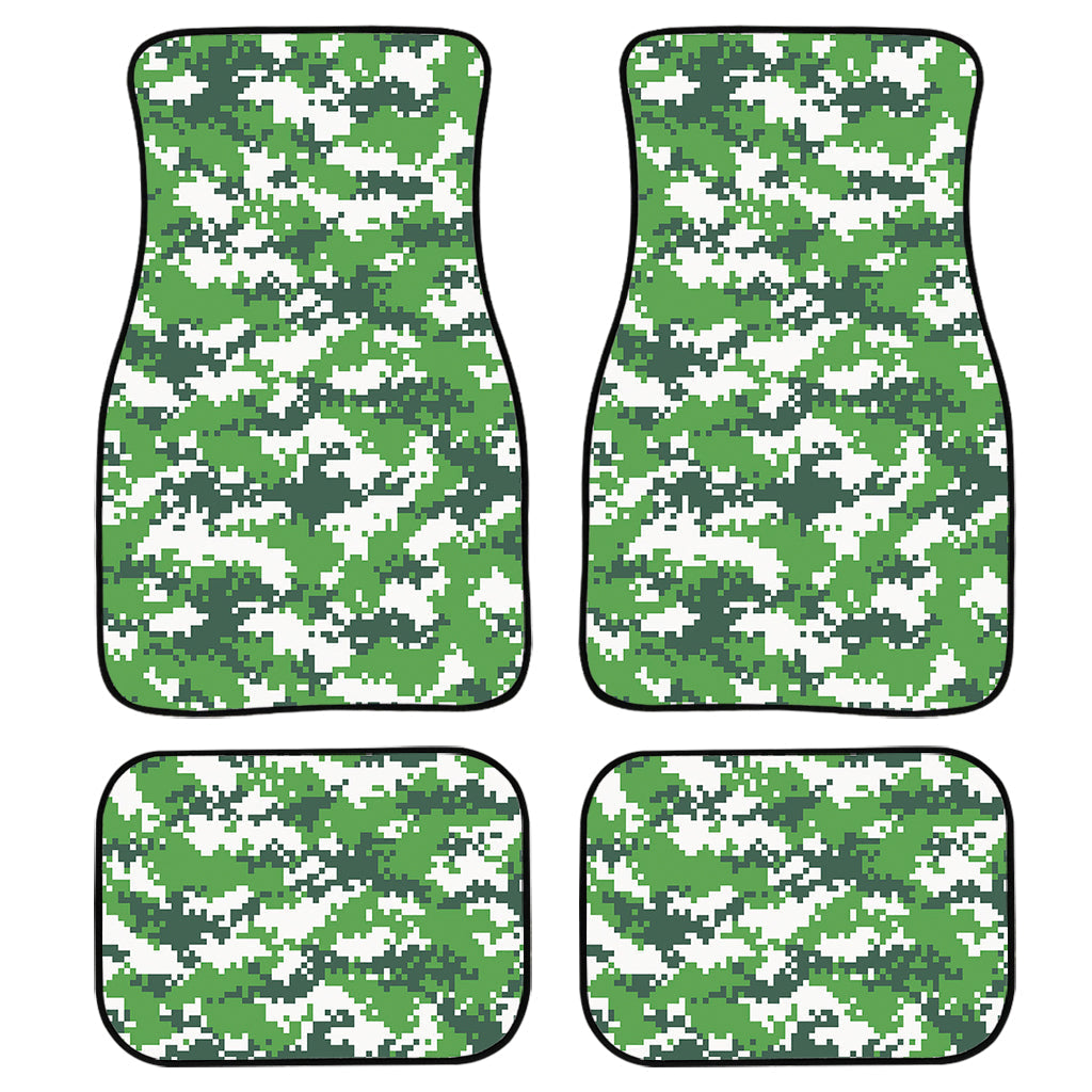Green And White Digital Camo Print Front And Back Car Floor Mats/ Front Car Mat