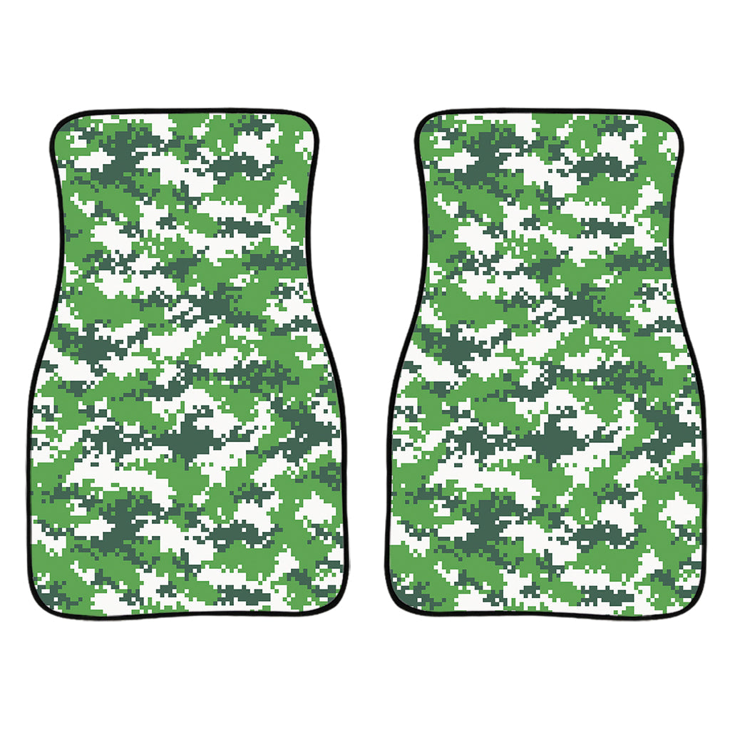 Green And White Digital Camo Print Front And Back Car Floor Mats/ Front Car Mat