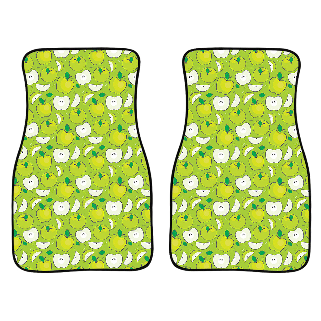 Green Apple Fruit Pattern Print Front And Back Car Floor Mats/ Front Car Mat