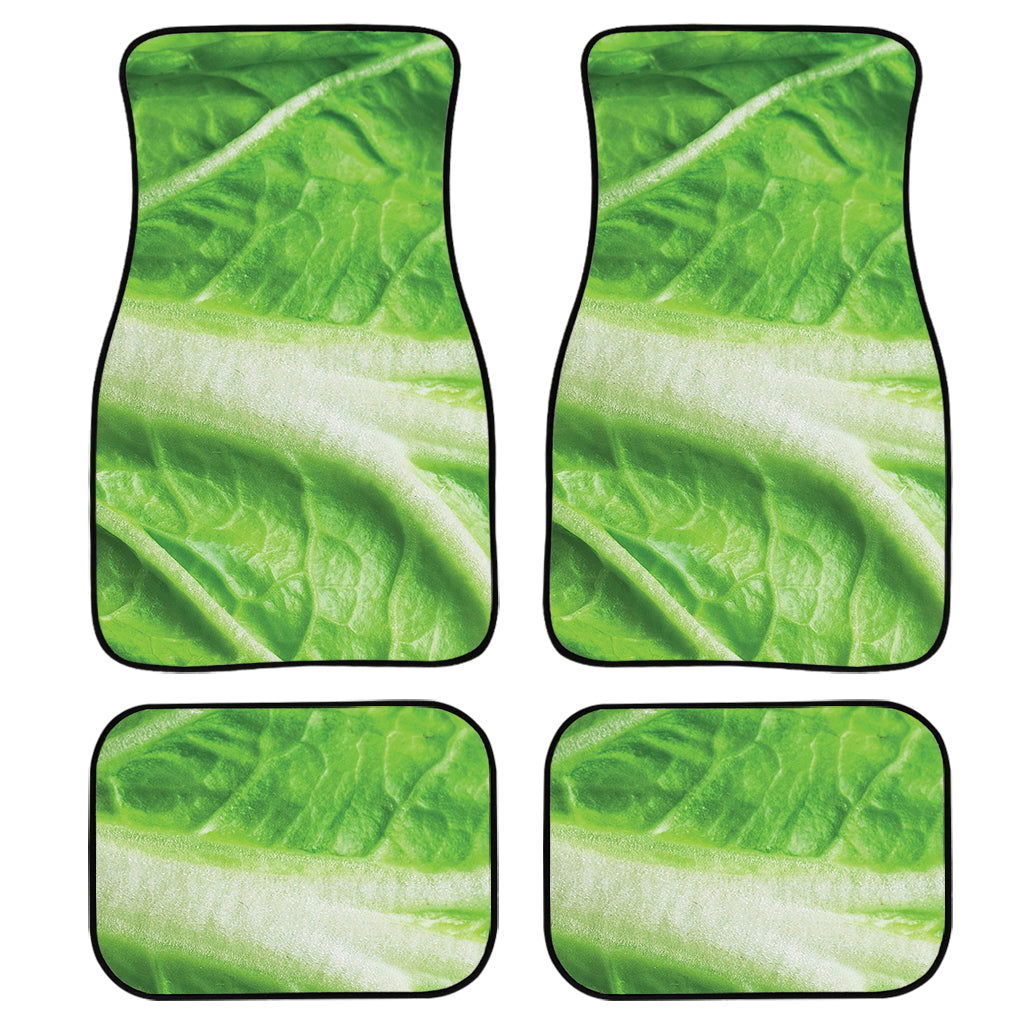 Green Cabbage Leaf Print Front And Back Car Floor Mats/ Front Car Mat
