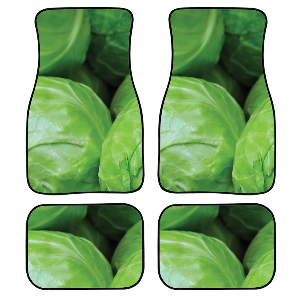 Green Cabbage Print Front And Back Car Floor Mats/ Front Car Mat