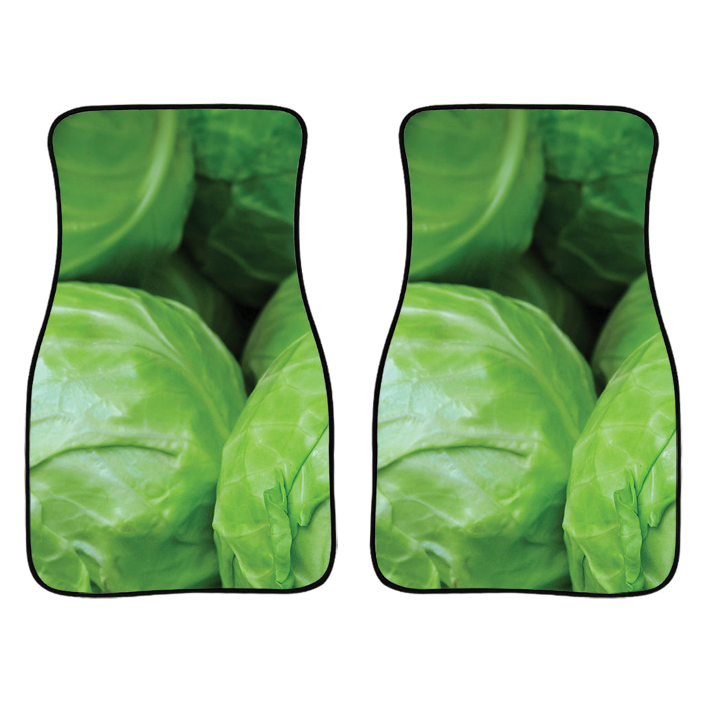 Green Cabbage Print Front And Back Car Floor Mats/ Front Car Mat