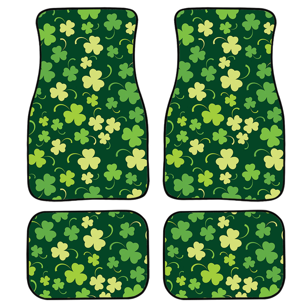 Green Clover Saint Patrick''S Day Print Front And Back Car Floor Mats/ Front Car Mat