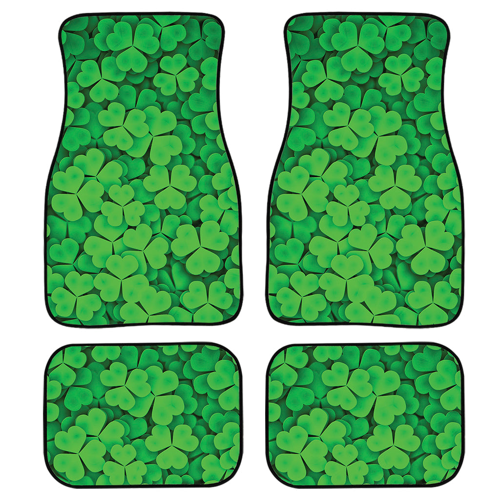 Green Clover St. Patrick''S Day Print Front And Back Car Floor Mats/ Front Car Mat