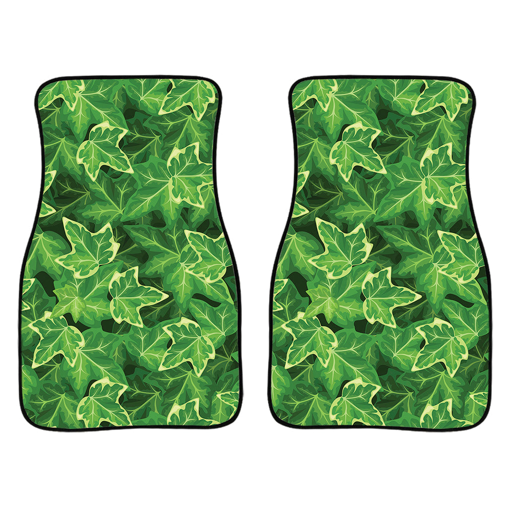 Green Ivy Leaf Pattern Print Front And Back Car Floor Mats/ Front Car Mat