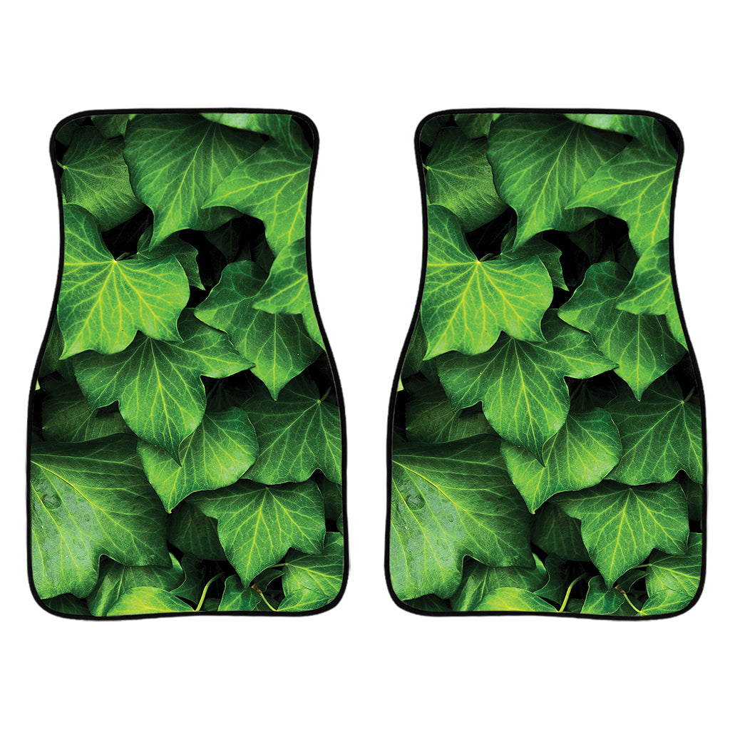 Green Ivy Leaf Print Front And Back Car Floor Mats/ Front Car Mat