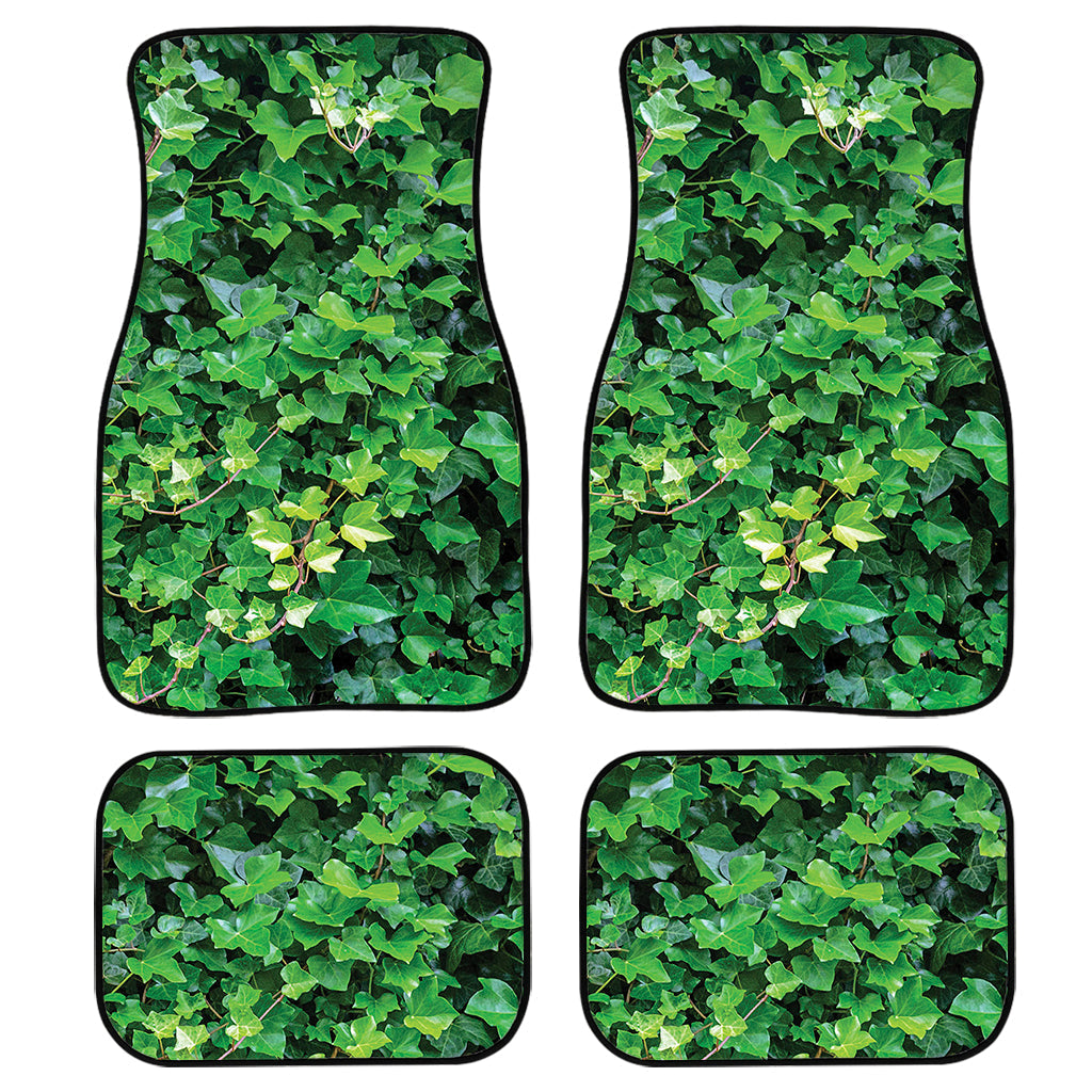 Green Ivy Wall Print Front And Back Car Floor Mats/ Front Car Mat