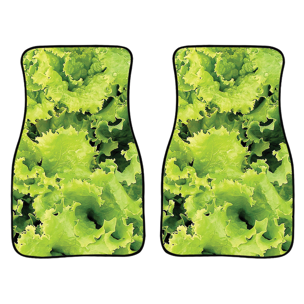 Green Lettuce Salad Print Front And Back Car Floor Mats/ Front Car Mat