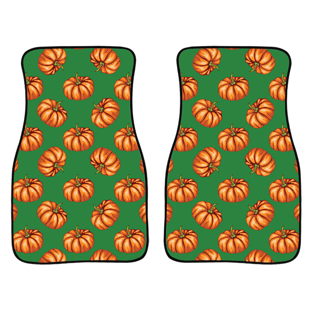 Green Pumpkin Pattern Print Front And Back Car Floor Mats/ Front Car Mat
