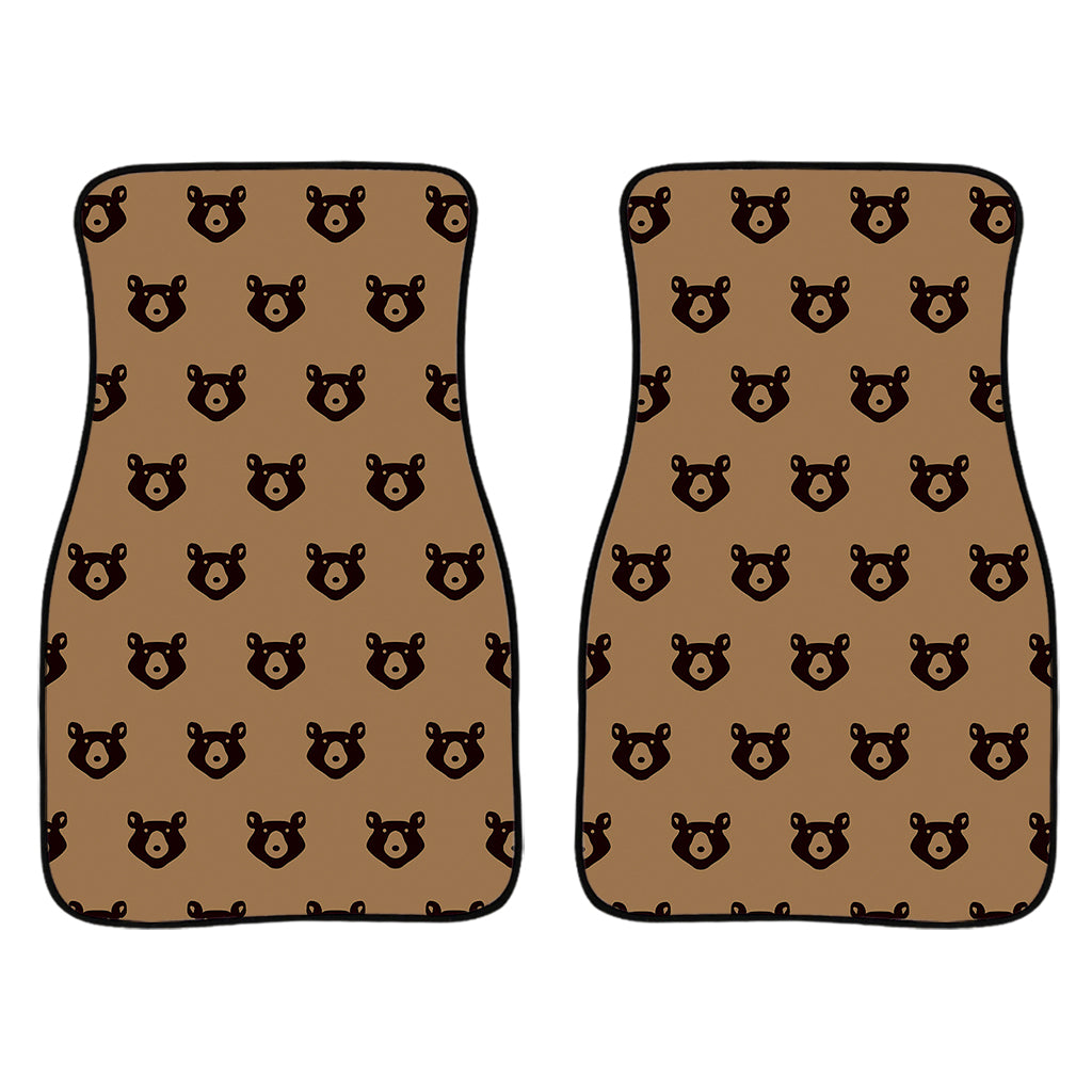 Grizzly Bear Pattern Print Front And Back Car Floor Mats/ Front Car Mat