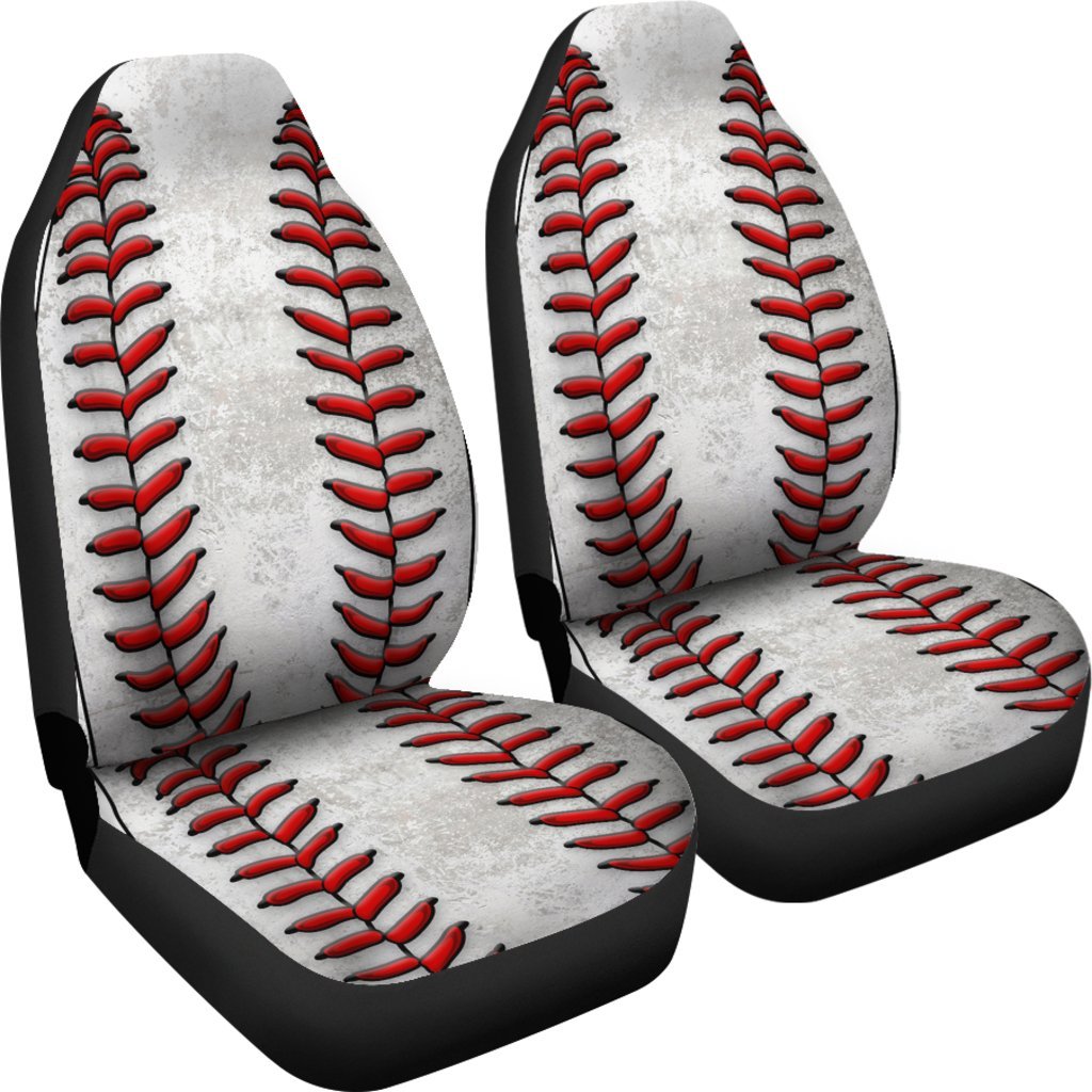 Grunge Baseball Stitches Universal Fit Car Seat Covers