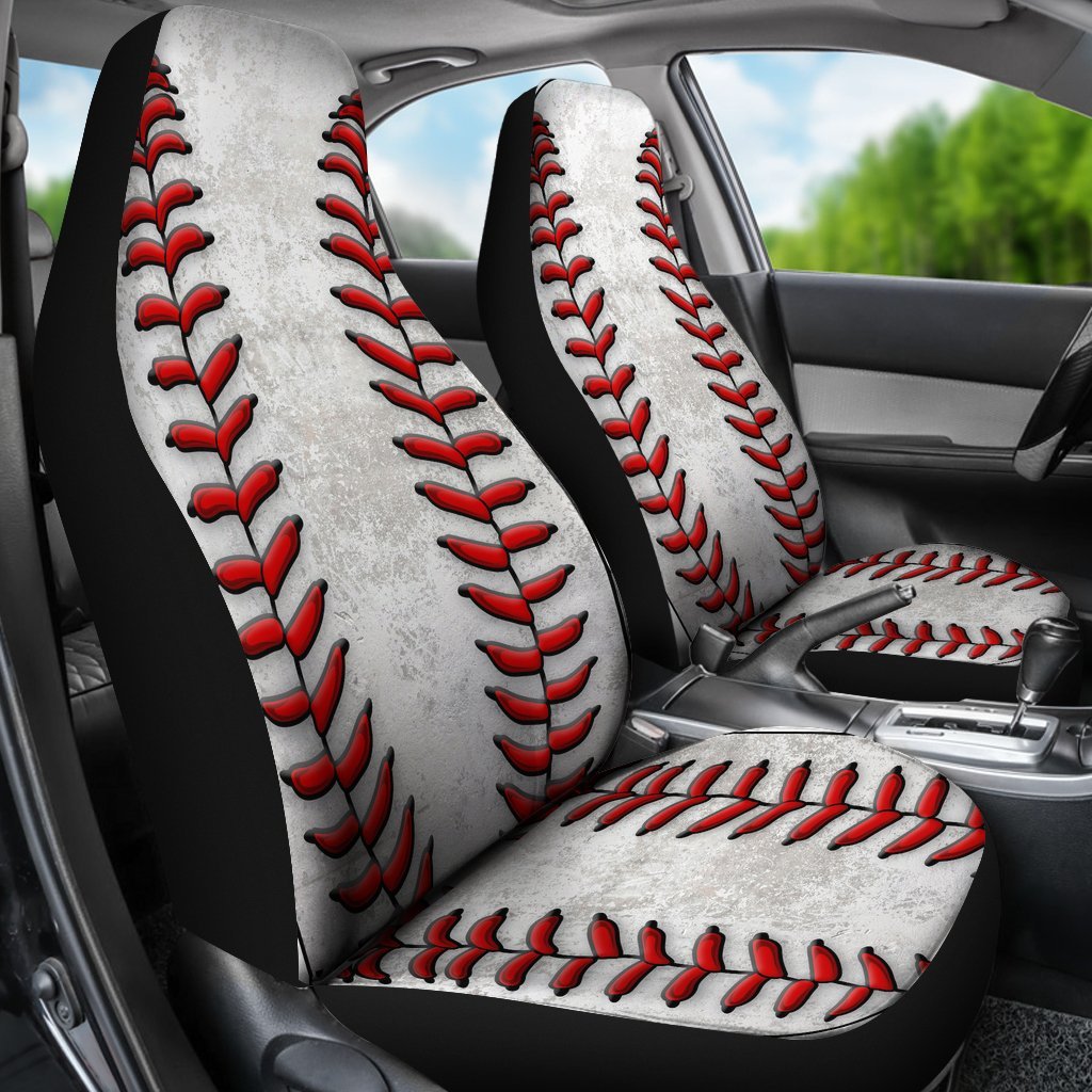 Grunge Baseball Stitches Universal Fit Car Seat Covers