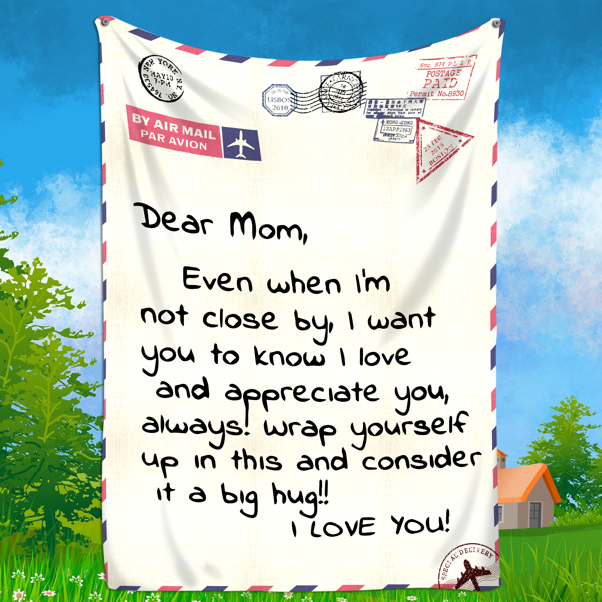 Dear Mom Blanket Letter To Mom Blanket Gift From Son Daughter Mother Day Blanket Gift For Mom