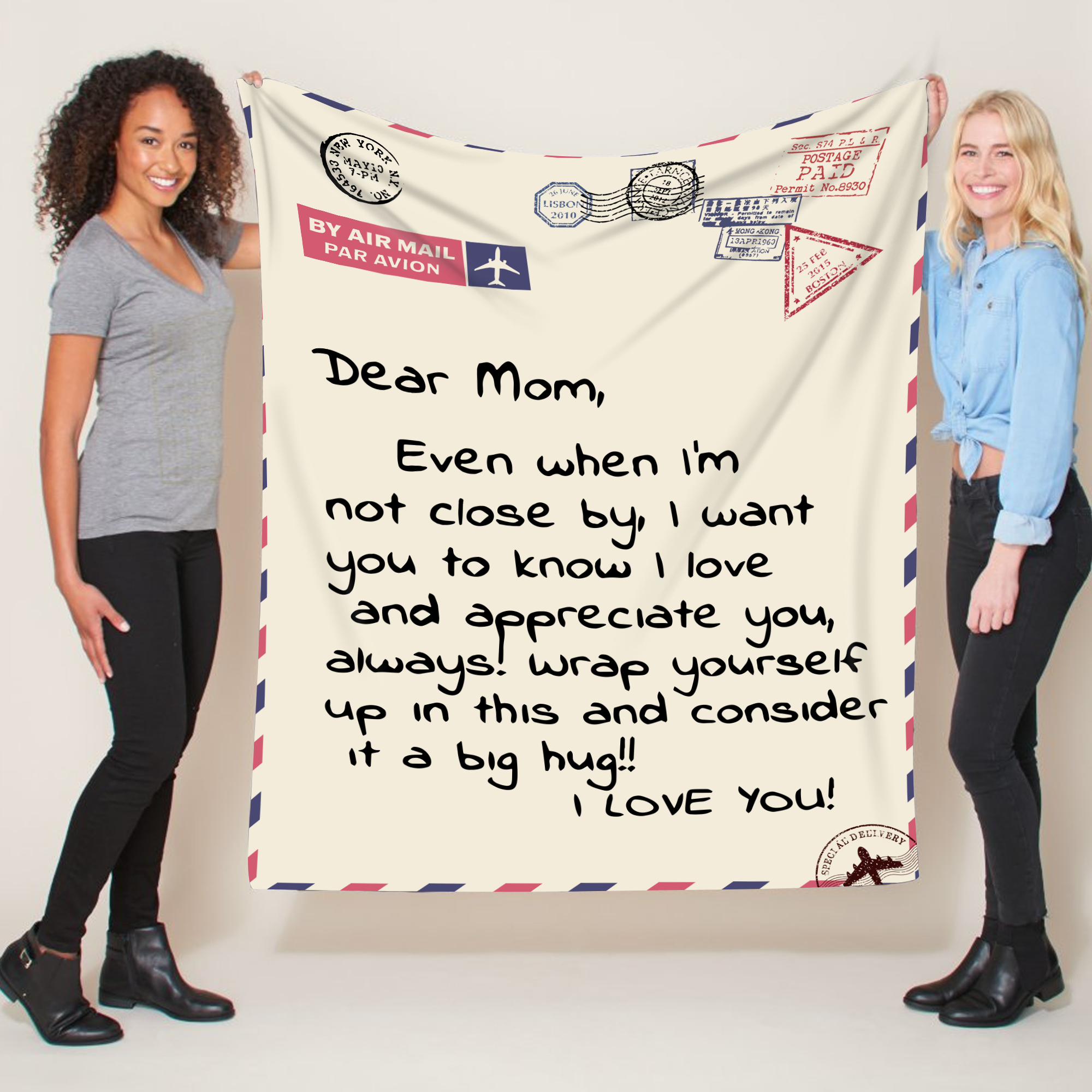 Dear Mom Blanket Letter To Mom Blanket Gift From Son Daughter Mother Day Blanket Gift For Mom